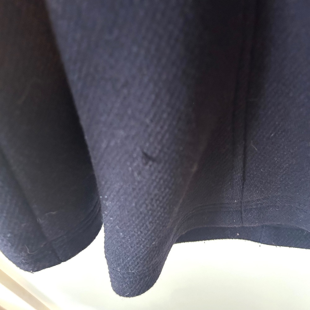 J. Crew‎ Women's Navy Wool Blend Stadium Cloth by Nello Gori Peacoat in Size 4 - Picture 10 of 14
